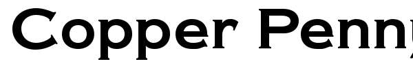 Copper Penny DTP font preview